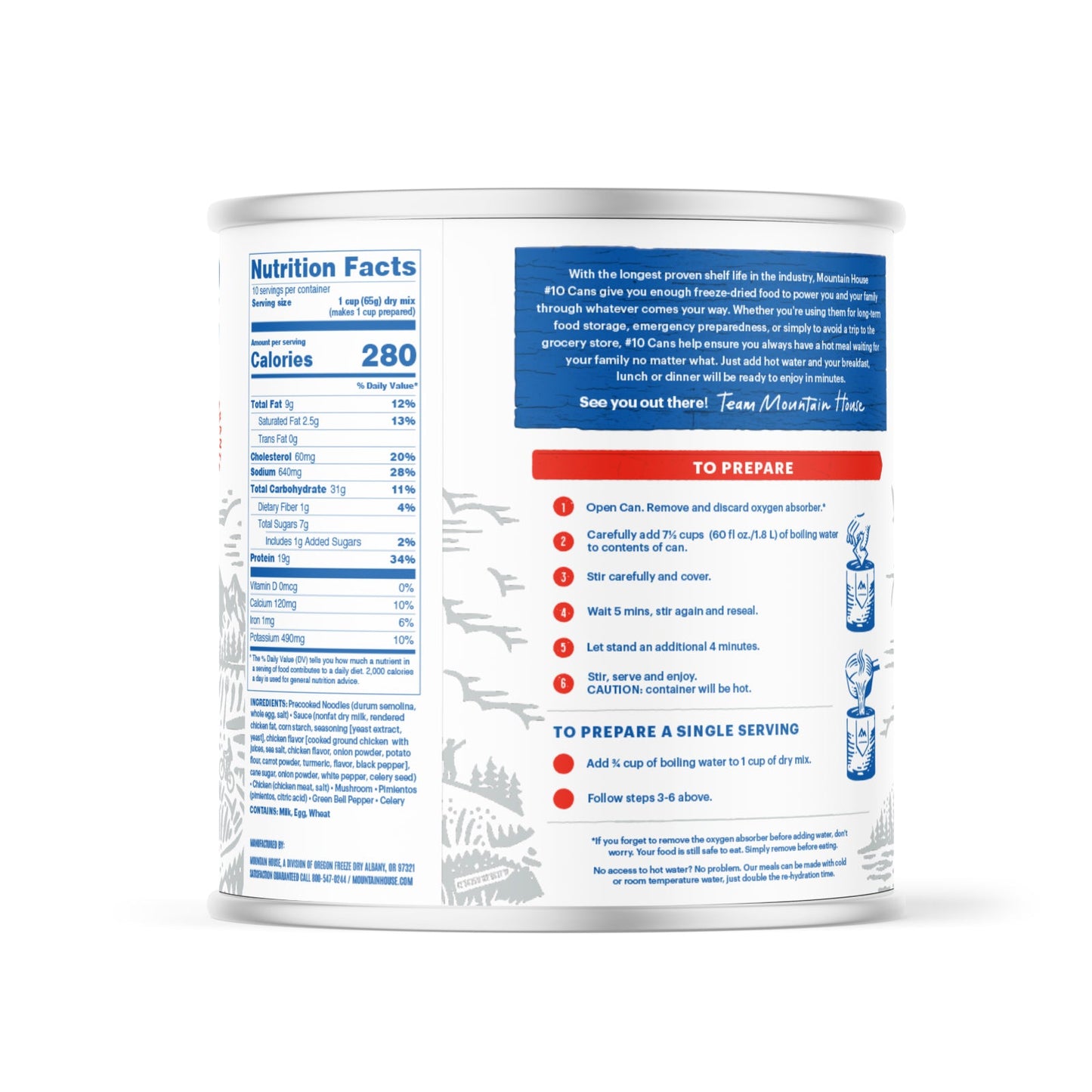 Mountain House Freeze-Dried Homestyle Chicken Noodle Casserole - #10 Can