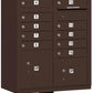 Cluster Box Unit (Includes Pedestal and Master Commercial Locks) - 16 A Size Doors - Type III - brown- Private Access