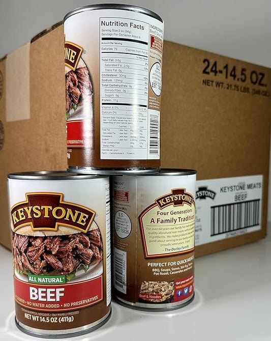 Keystone Meats All Natural Canned Beef, 14.5 Ounce