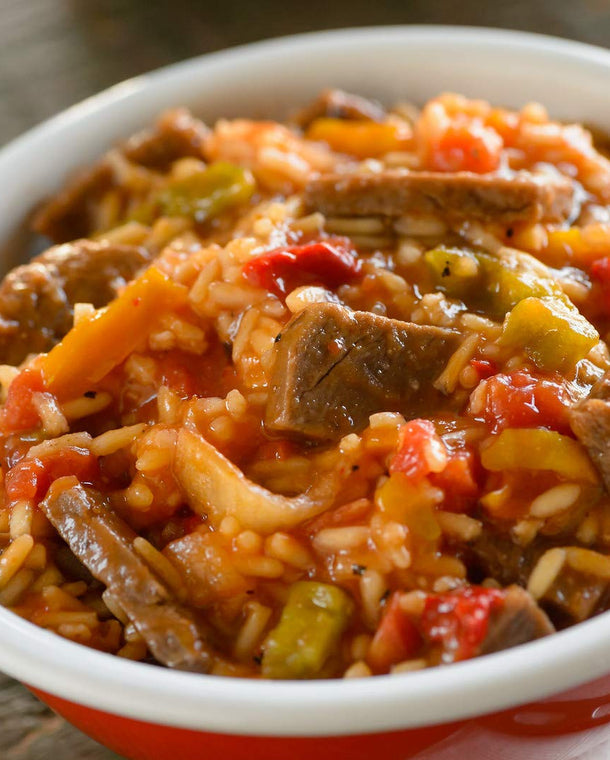 MOUNTAIN HOUSE ITALIAN STYLE PEPPER STEAK - GLUTEN-FREE FREEZE-DRIED FOOD 6 PACK