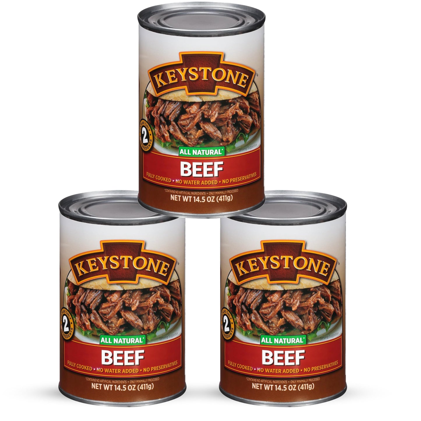 Keystone Meats All Natural Canned Beef, 14.5 Ounce