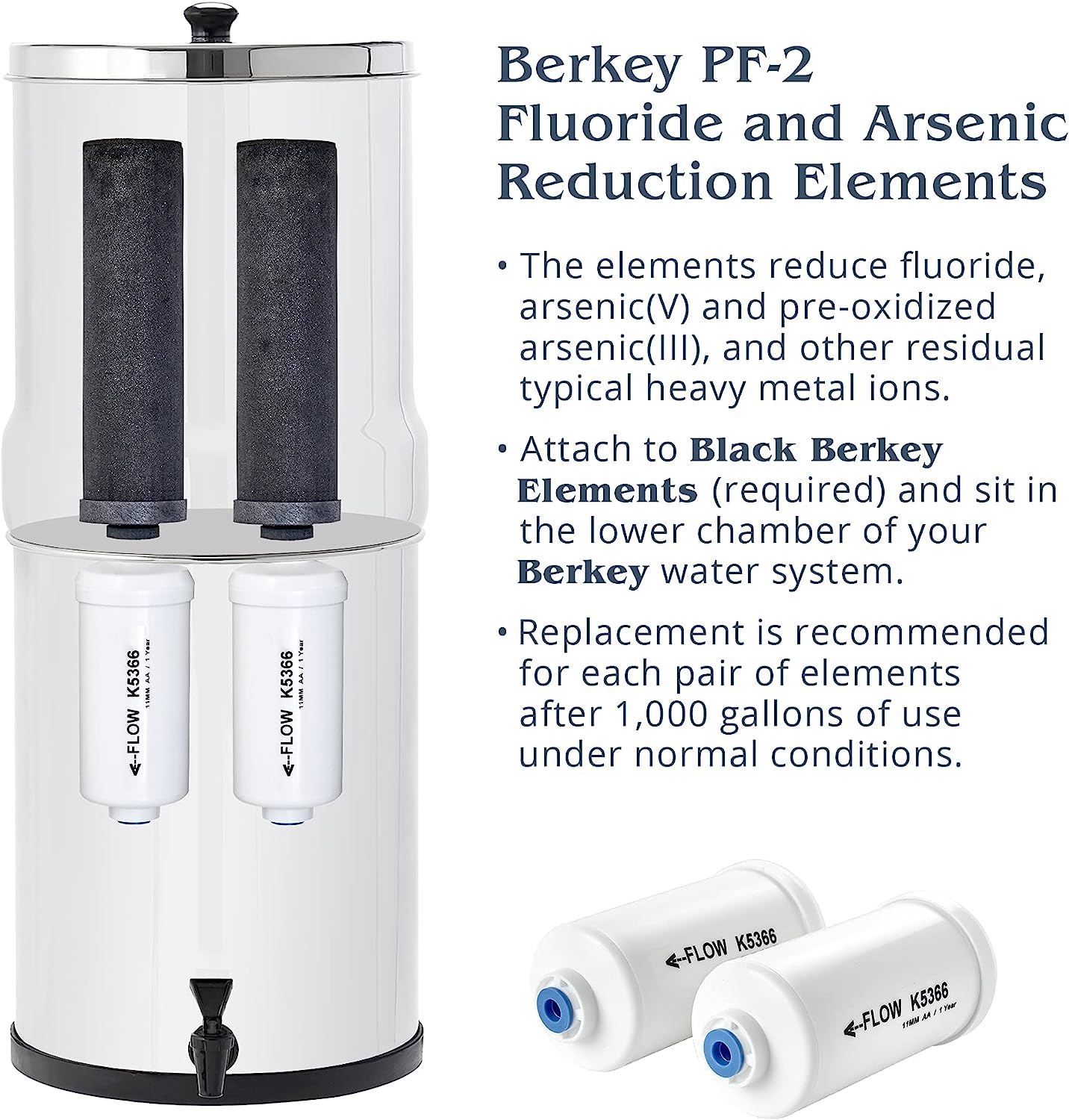 Berkey Pf-2 Fluoride And Arsenic Reduction Elements