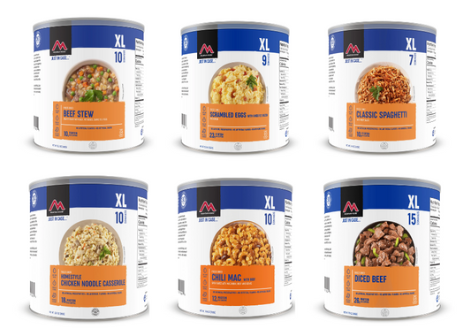 Mountain House Emergency Food Assortment in #10 Cans (61 total servings, 6-Cans)