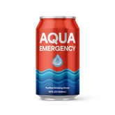 Aqua Emergency Water Case of 24 Cans, 50 year shelf life