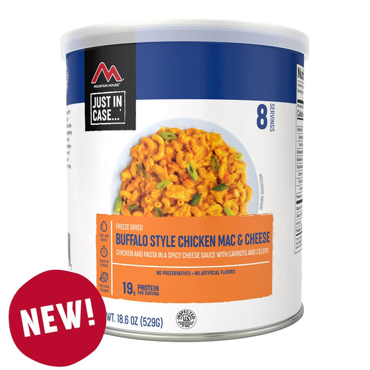 Freeze-Dried Survival & Emergency Food | Mountain House Buffalo Style Chicken Mac & Cheese #10 Can