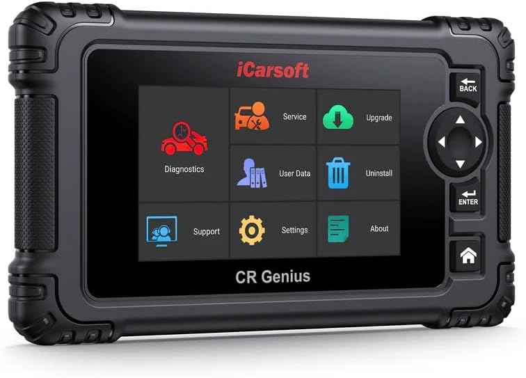 iCarsoft CR Genius(2005) OBD2 Scanner for All Vehicle, All System Scan Tool, Powerful Bidirectional Actuation Test/Full Reset/Battery Test Registration Car Code Reader, Touchscreen, Auto VIN/Scan