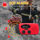 Emergency Weather Radio with AM/FM/NOAA Reception, Hand Crank Operation, LED Flashlight, Portable Radio for Camping & Emergency Preparedness