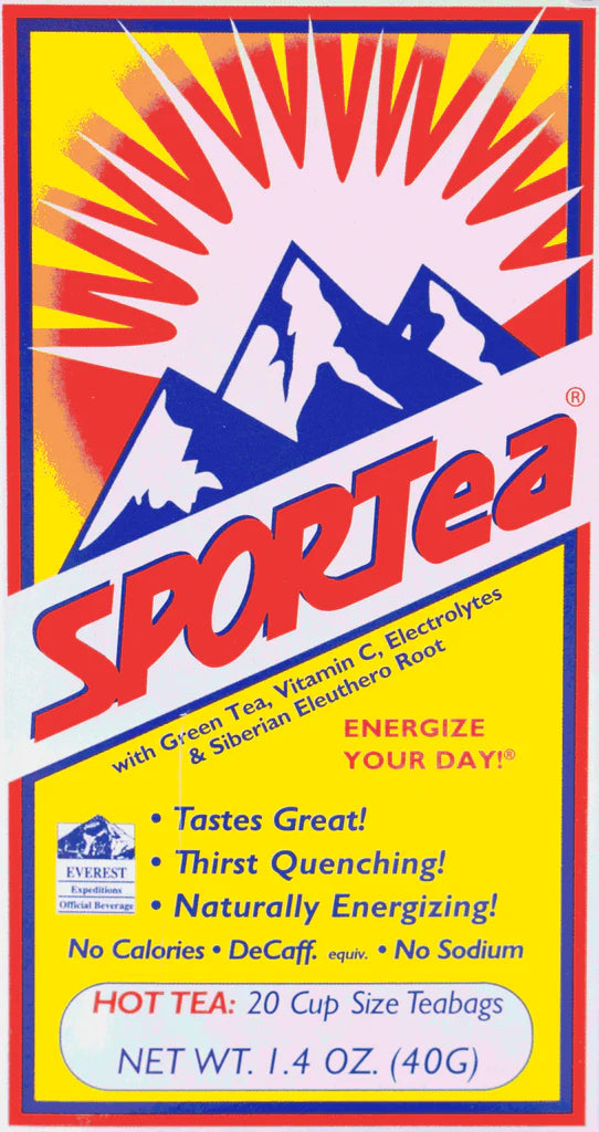 Hot SPORTea® by the Box or Case - Twenty Cup Size Tea Bags Per Box