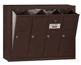 Salsbury 4 Door Vertical Mailbox 3504ZSU - Surface Mounted - USPS Access