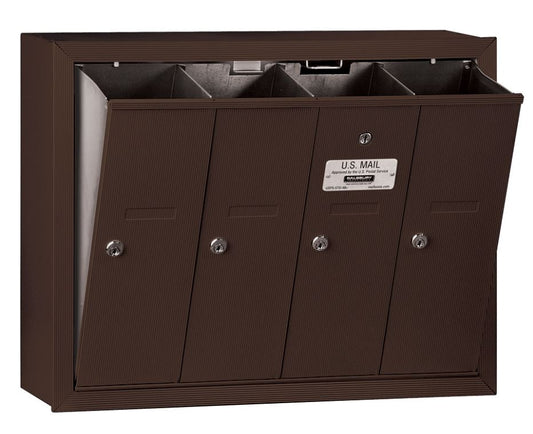 Salsbury 4 Door Vertical Mailbox 3504ZSU - Surface Mounted - USPS Access