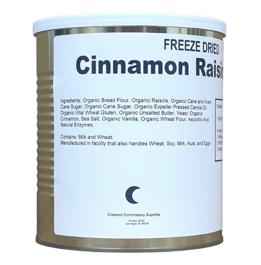 Freeze Dried Cinnamon Raisin Bread #10 Can