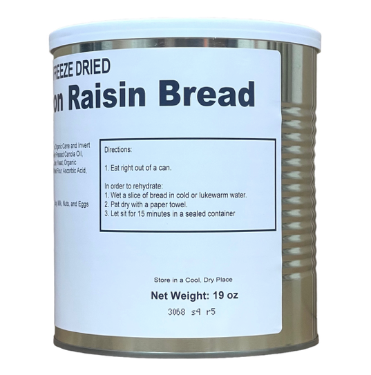 Freeze Dried Cinnamon Raisin Bread #10 Can