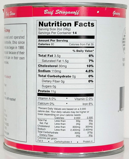 Werling Meats Canned Beef 28 Oz Fully Cooked, Heat & Eat | Shelf Stable Canned Meat