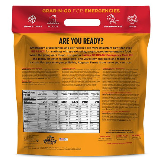 1-Week 1-Person Emergency Food Supply Kit, 58 Servings