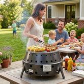 Volcano 3 Collapsible Portable Grill & Stove with Lid & Cookbook 19,500 BTU Burner 13” Cooking Surface Includes Carry Bag Regulator Hose & Heat Diffuser for Camping Tailgating & Dutch Oven Cooking