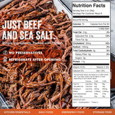 Mountain Essentials All Natural Canned Beef 14.5 oz – 11g Protein per Serving (8 Servings per Can, 96 Total Servings) – Fully Cooked, Ready to Eat