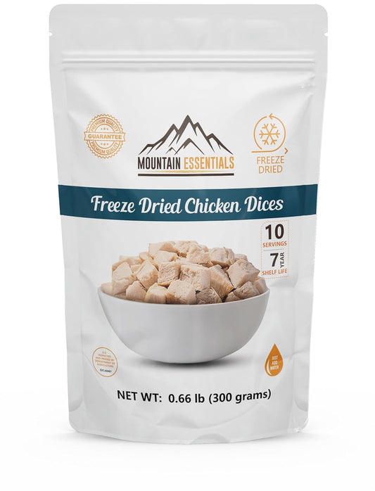 MOUNTAIN ESSENTIALS Freeze Dried Fully Cooked Chicken Dices Pouch