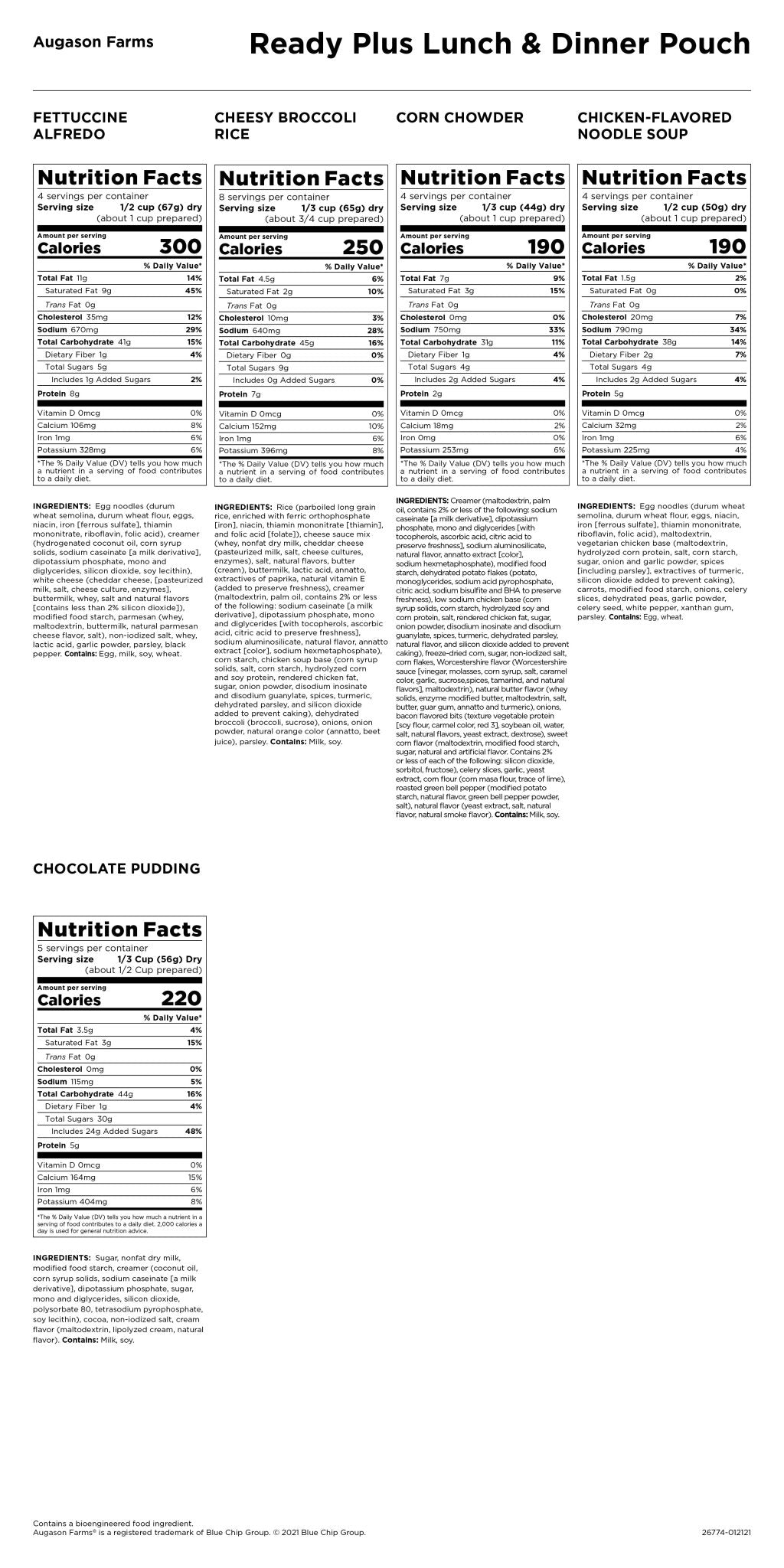 Lunch and Dinner Variety Pouch, 25 Servings