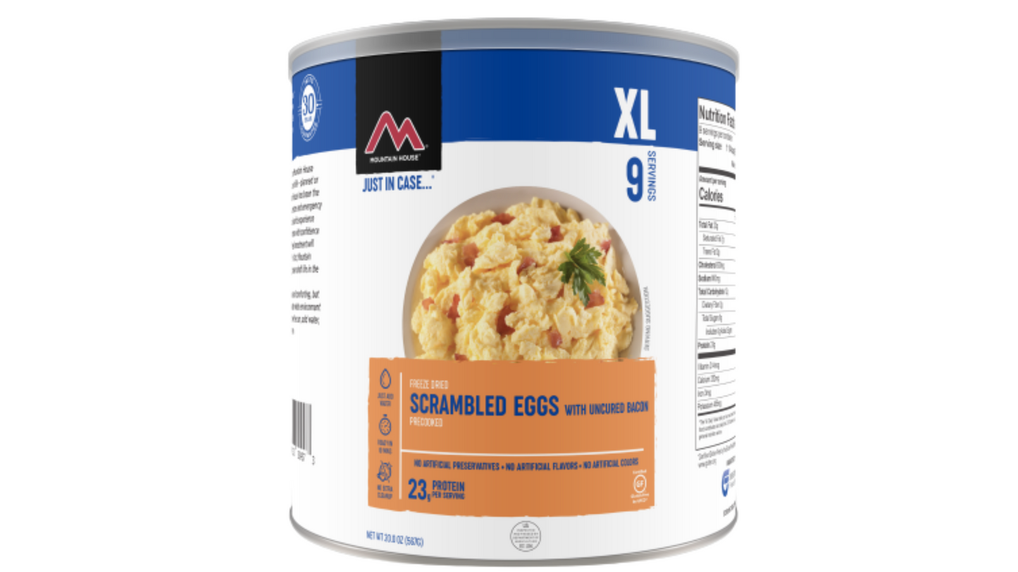 Scrambled eggs with bacon (1 can) - 9 Servings