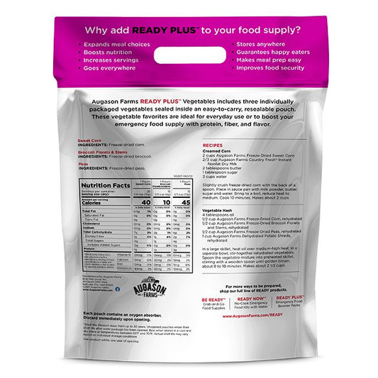 Vegetable Variety Pouch, 50 Servings