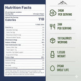 Egg White Protein Crystal Powder- 24g Protein- Single Ingredient-Unflavored 100% Pure Pasteurized Dried Egg Whites-