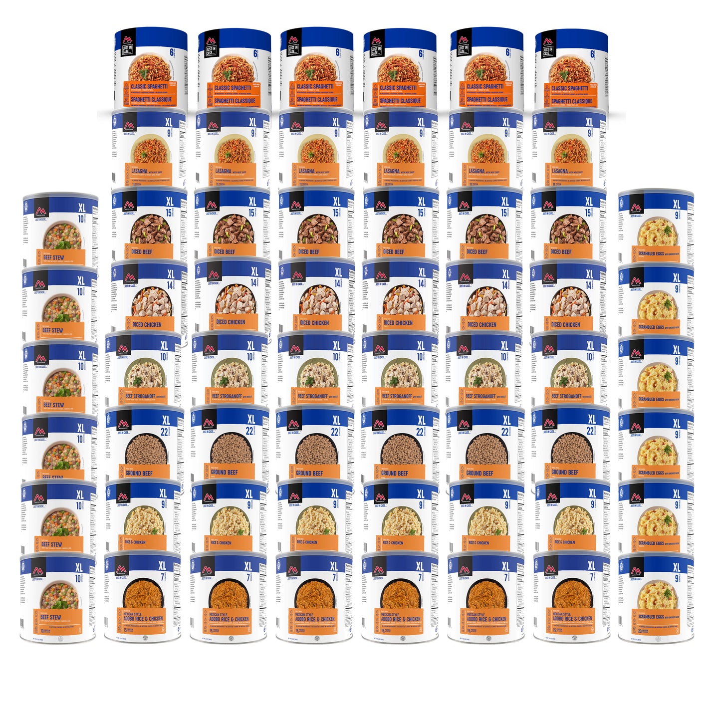 10 Case Package - Mountain House Cans (6 cans per Case, Total 60 Cans) - Safecastle