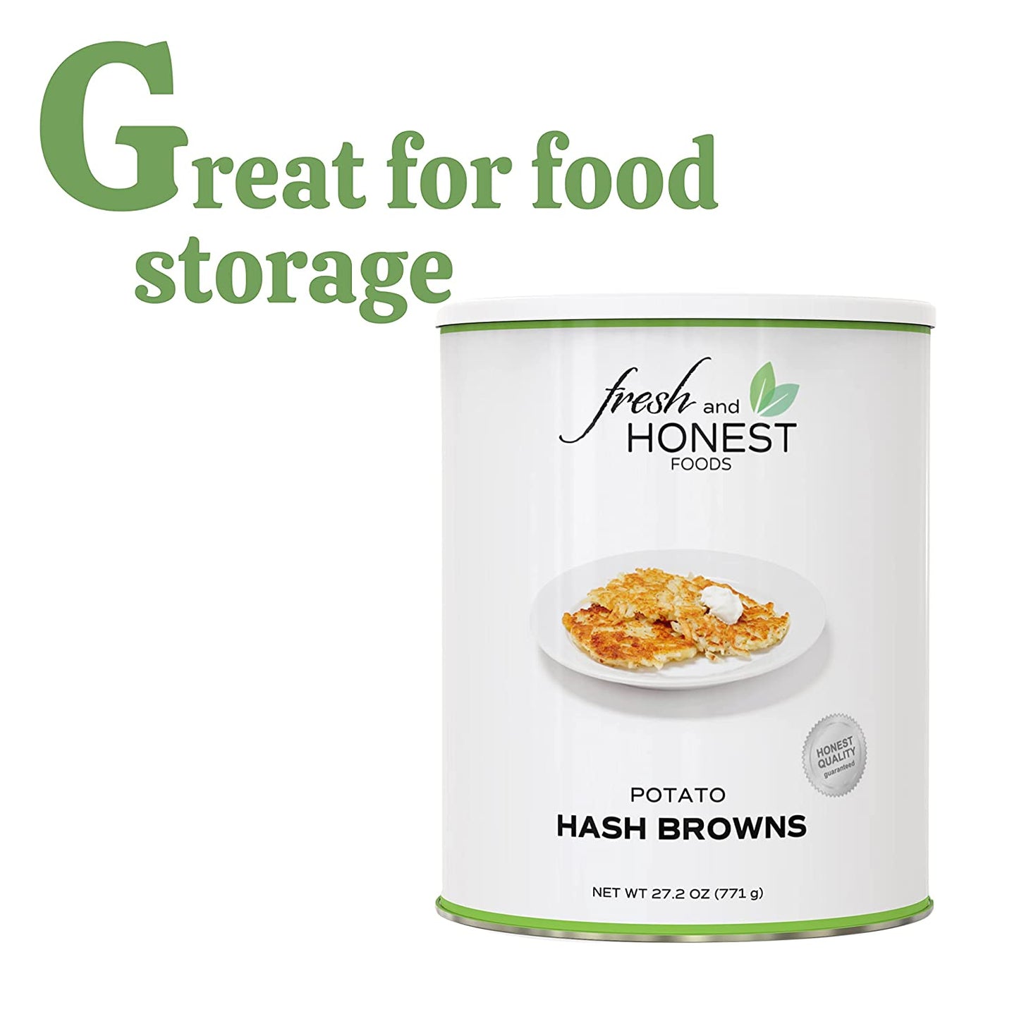 Fresh and Honest Foods Dehydrated Potato Hash Browns #10 Cans. Perfect for Emergencies, Food Storage, Survival, Camping, and more.