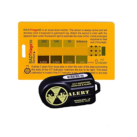 NukAlert Alarm Keychain with RADTriage FIT Personal Radiation Detector