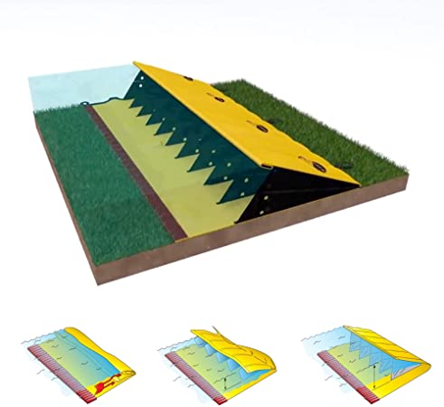 Quick Dam Water-Gate is a Portable Water Dam that rises with flow of water, 6in high x 30ft long, 1-Pack