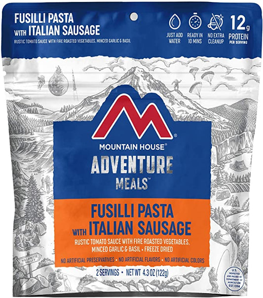 Ready-to-Eat Fusilli Pasta Pouches (6 Pack) | Mountain House | Emergency Food