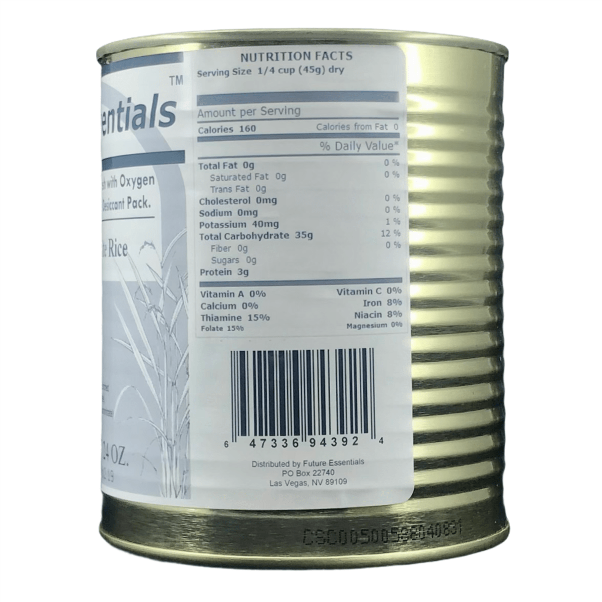 Future Essentials Canned Long Grain White Rice #2.5 Can