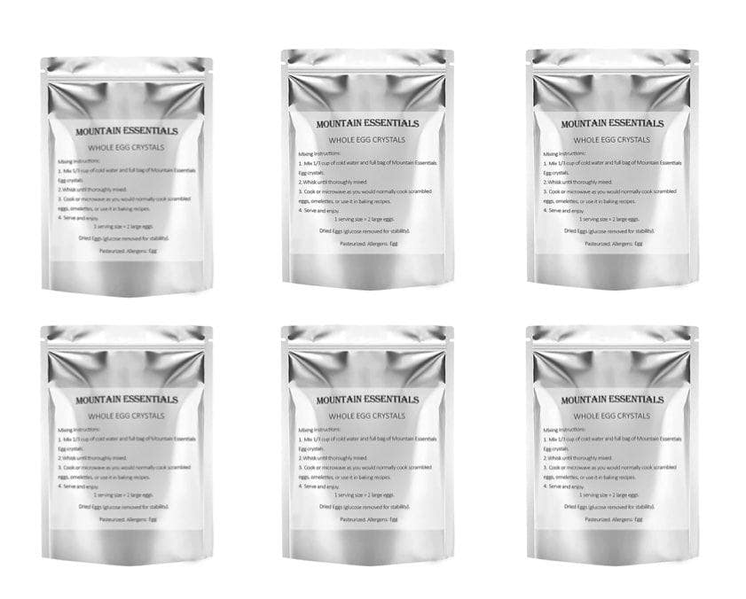 Mountain Essentials Dried Whole Egg Powder Resealable Pouch Emergency Food Storage 24 grams