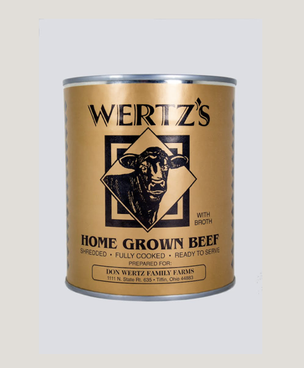 Wertz's Homegrown GMO FREE Beef 14.5oz Cans