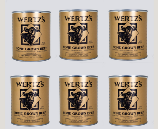 Wertz's Homegrown GMO FREE Beef 14.5oz Cans