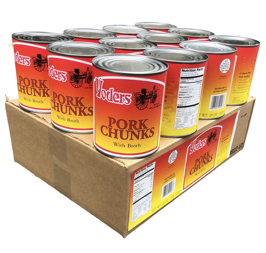 Yoder's Canned Pork Meat Case - 12 Cans - Safecastle