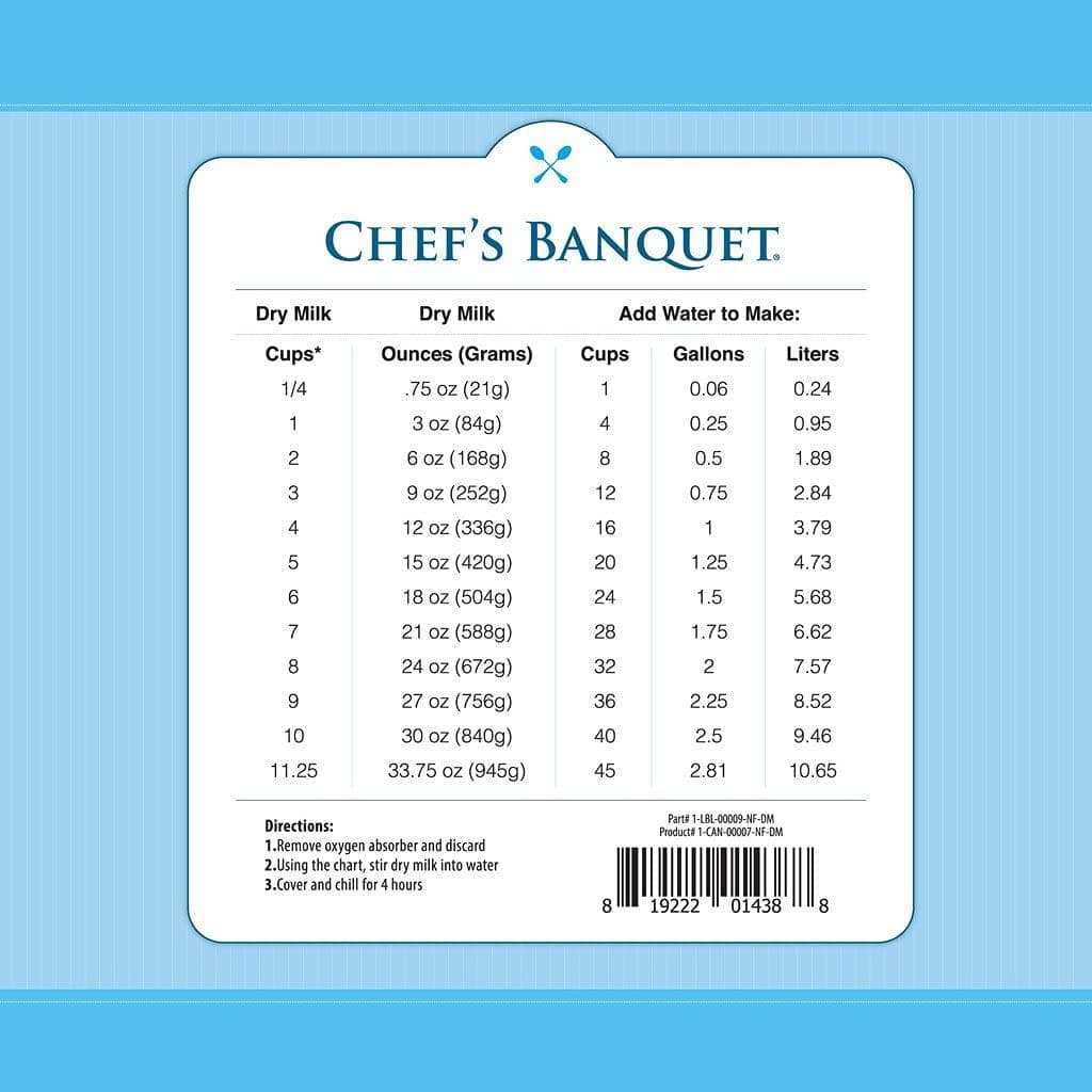 American Farm Fresh Fortified Instant Non fat Dry Milk Powder for Baking,6can case of #10 Cans