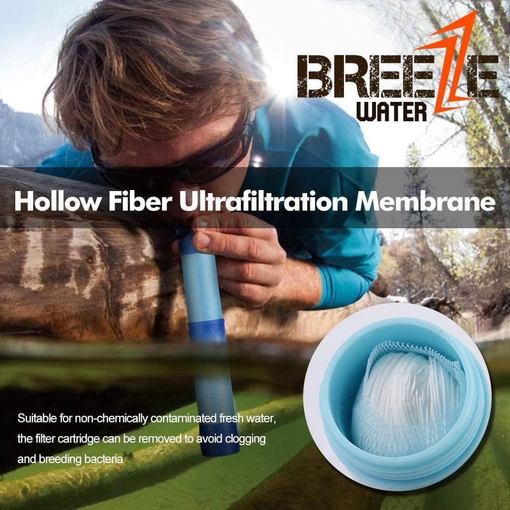 Hiker Pro Transparent Water Filter with Water Filter Straw