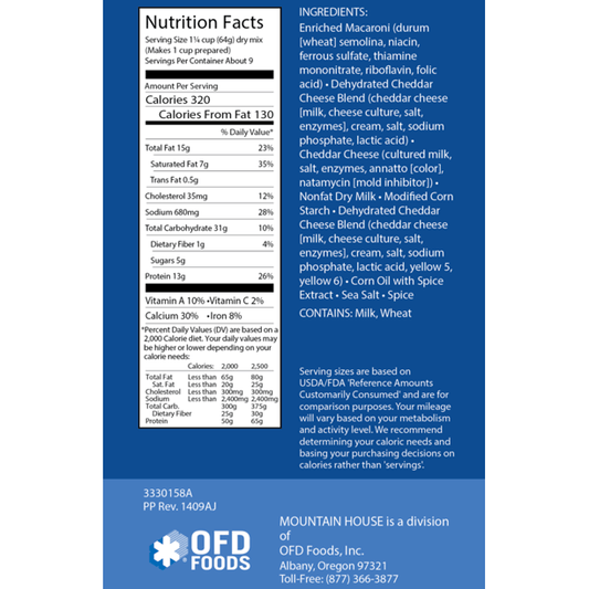 Case of Mountain House Macaroni And Cheese #10 Can