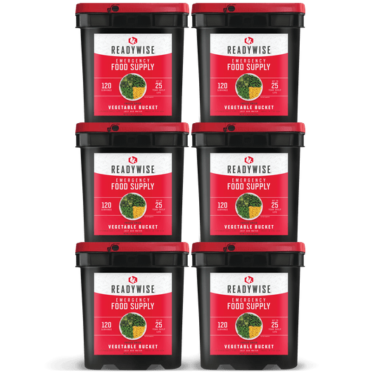 ReadyWise 720 Serving Freeze Dried Vegetables (6 Buckets)
