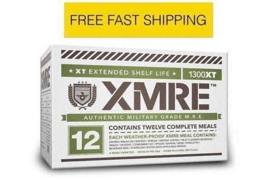 New XMRE 1300XT Meal Kit, Case of 12 Meals without Heater Military Grade