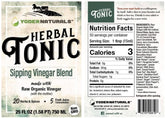 Yoder Naturals Herbal Tonic Herb Infused Apple Cider Vinegar Supplement 25 fl oz, 3 Bottle Deal 3 x 25 fl oz