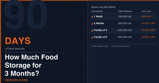 90-day food storage calorie calculator for families