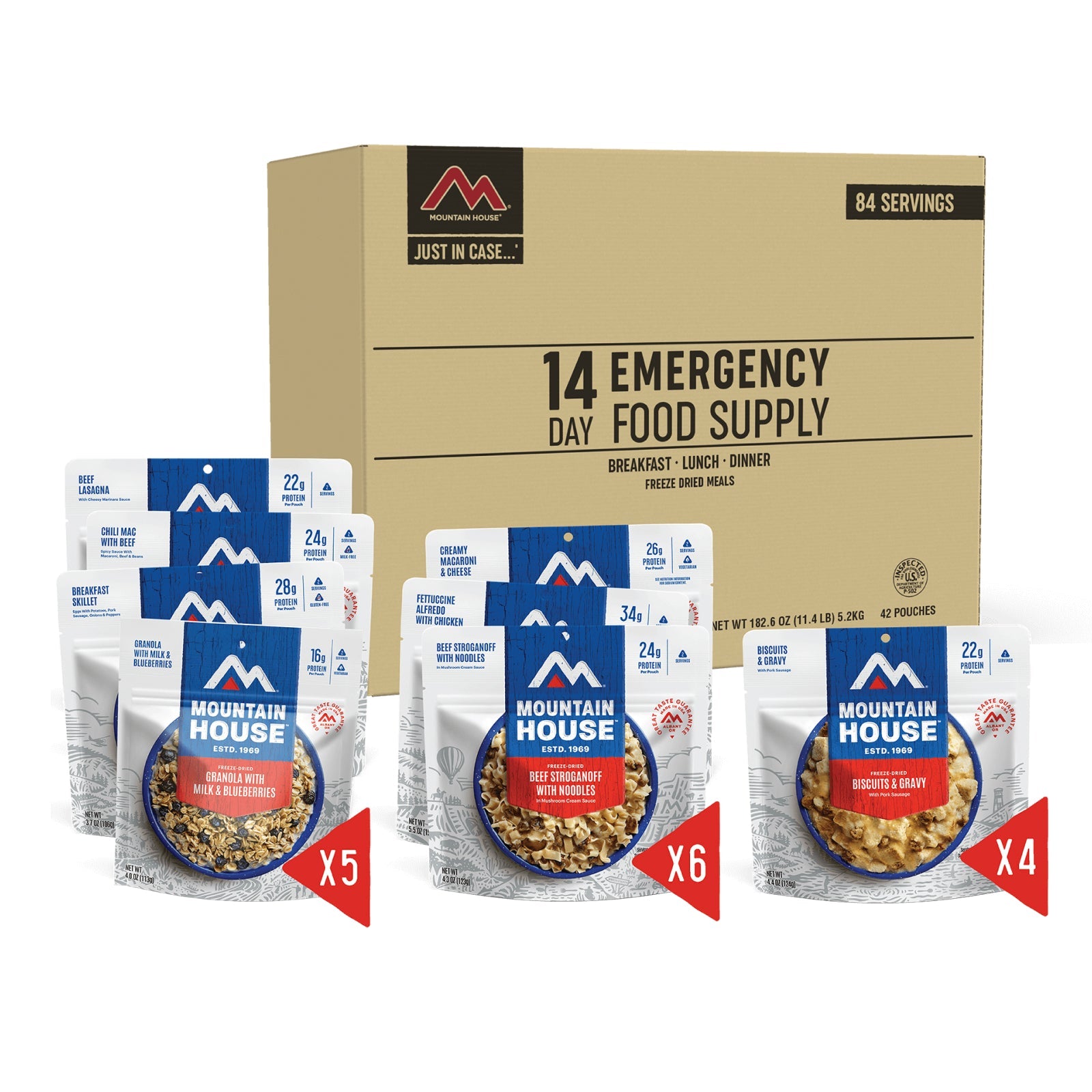 Mountain House 14-Day Emergency Food Kit | Ready Now for Disaster ...