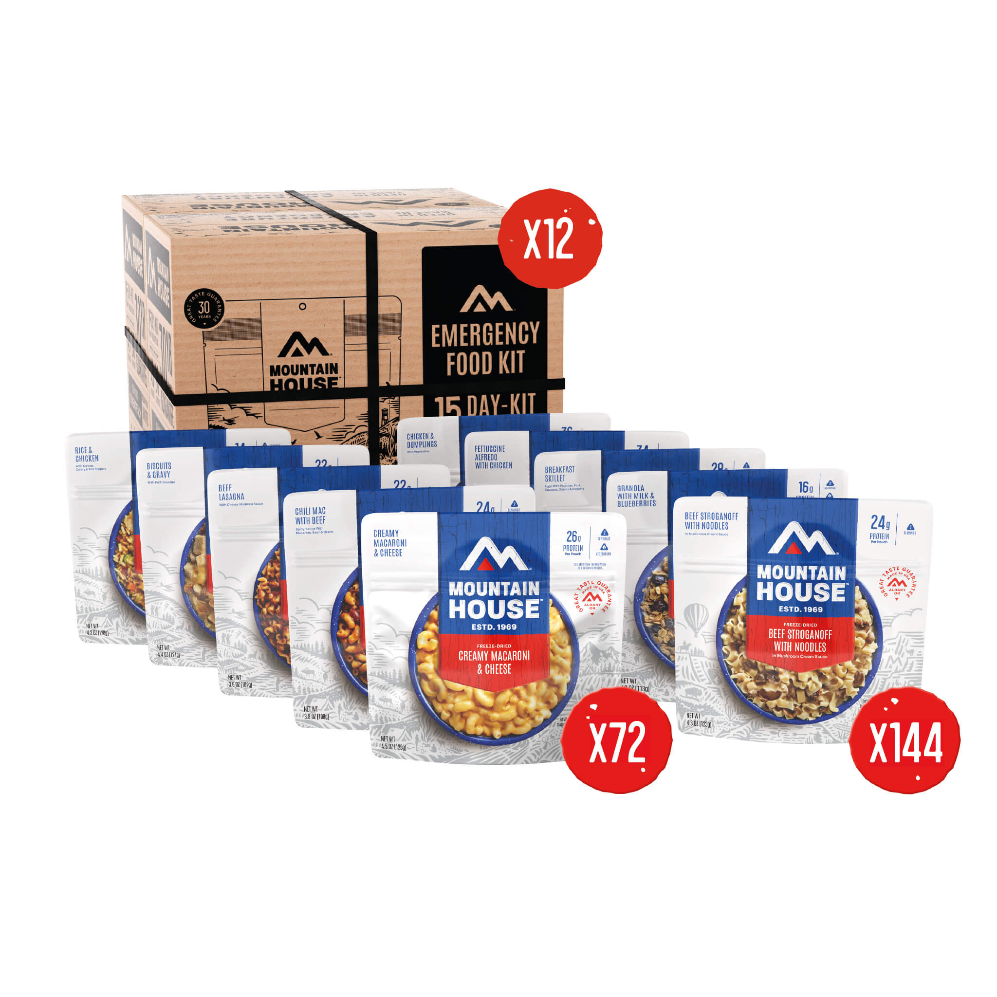 Mountain House 1-Year Emergency Food Supply — 1,080 pouches