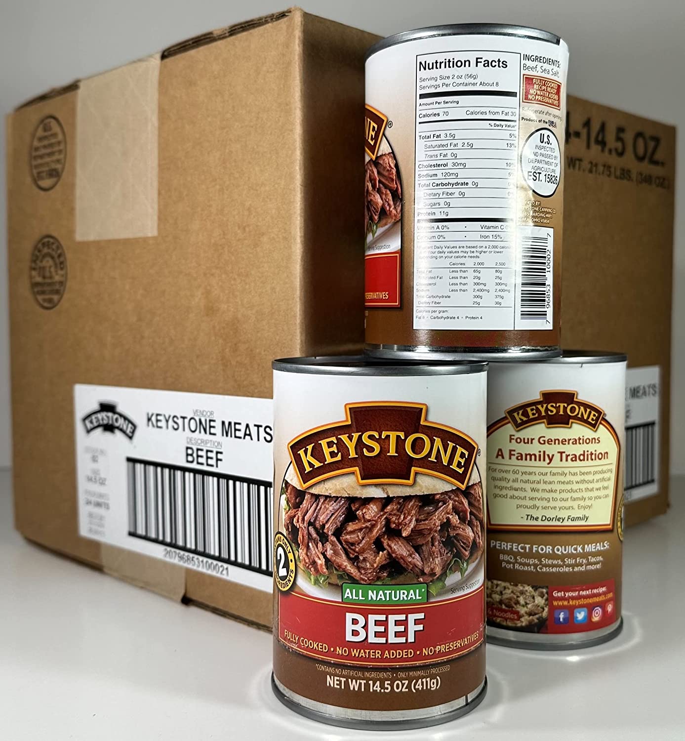 Keystone Meats All Natural Beef 14.5 Ounce