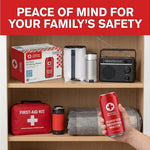 American Red Cross Emergency Purified Drinking Water, Case of 12, 50-Year Shelf Life, Hermetically Sealed Aluminum Cans, BPA-Free, 2.5–5 Day Supply Per Person, Emergency & Everyday Preparedness