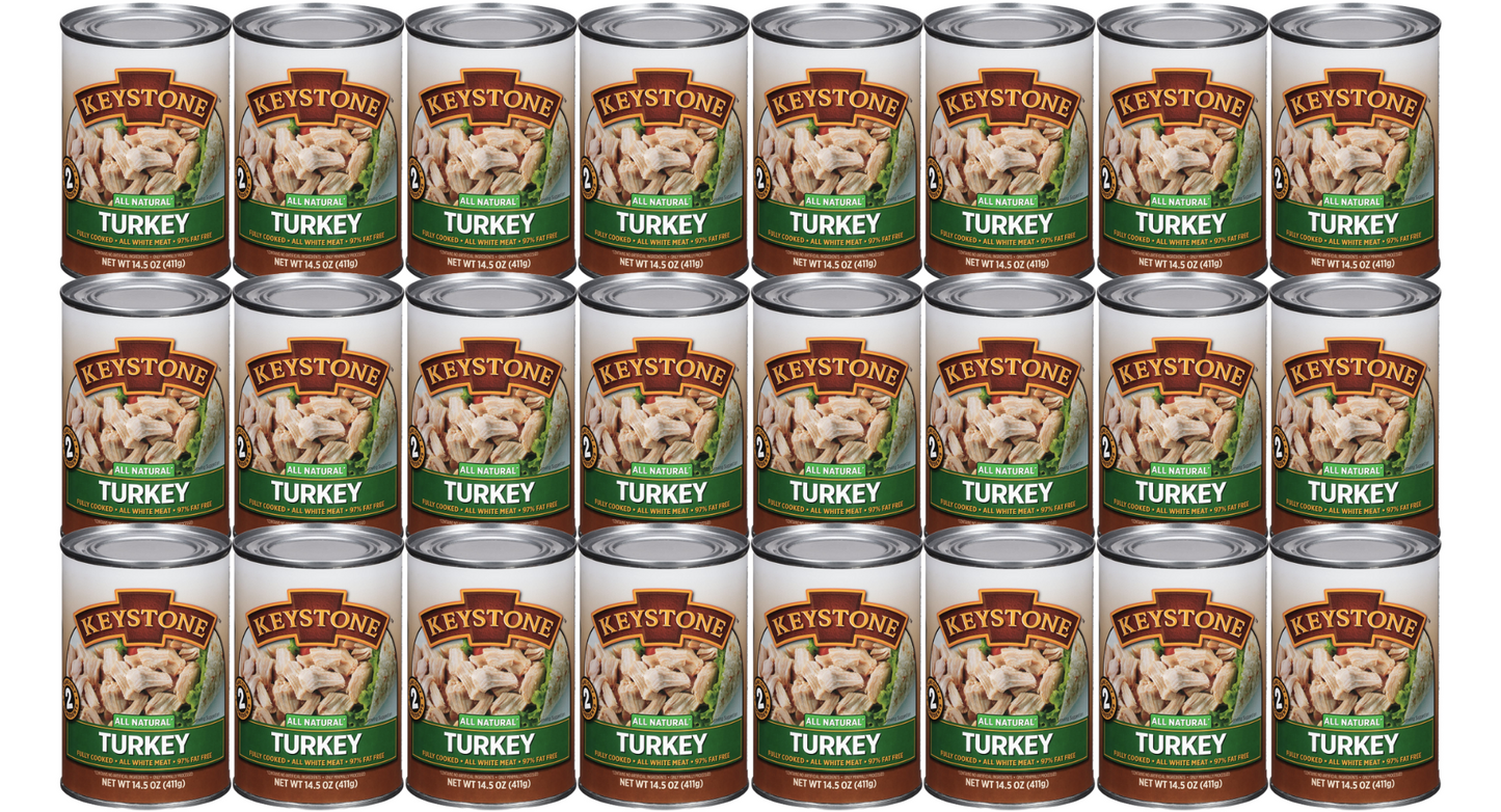 Keystone Meats All Natural Canned Turkey, 14.5 Ounce 24 can