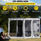 VEVOR Car Awning Room Accessory, Fit 8.2' x 8.2', 300D Oxford Car Awning Camping Tent with PVC Floor, Heavy Duty Extend Shelter for Car Awning SUV Tent Camper Van Overland Gear, Grey, Room Only