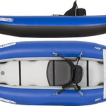 Sea Eagle 300X Explorer Touring, Camping, Fishing Whitewater Inflatable Kayak, Solo, Self-Bailing, Drop Stitch Floor-Paddle, Seat, Pump, Skeg, Bag | Pro Package