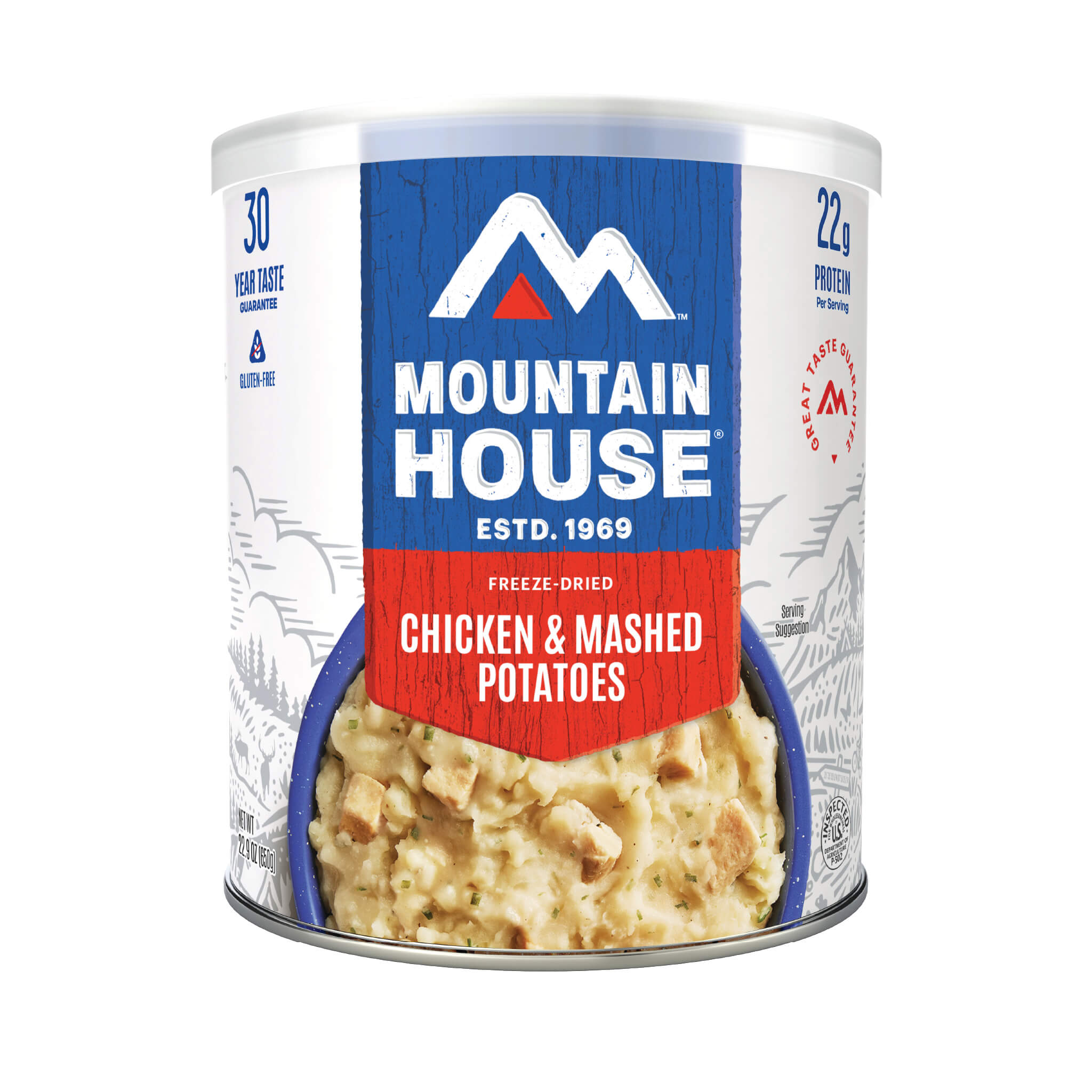 Mountain House Chicken and Mashed Potatoes #10 Can - Can Front